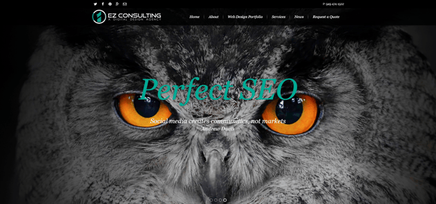 1EZConsulting web design homepage