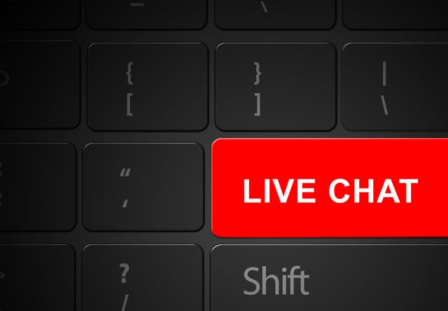 livechat text on keyboard