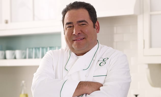Emeril Lagasse on a chef suit