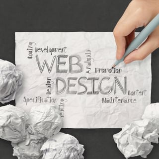 web design written on  a paper