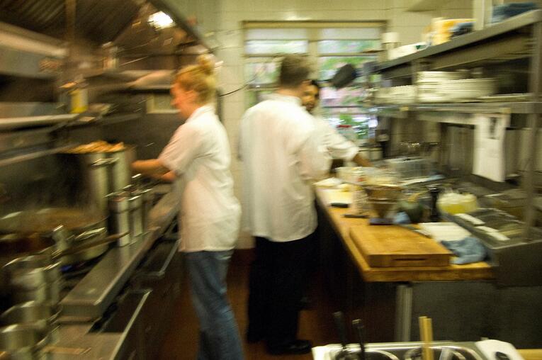 men working in the kitchen