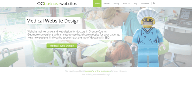 OC Business Websites web design home page