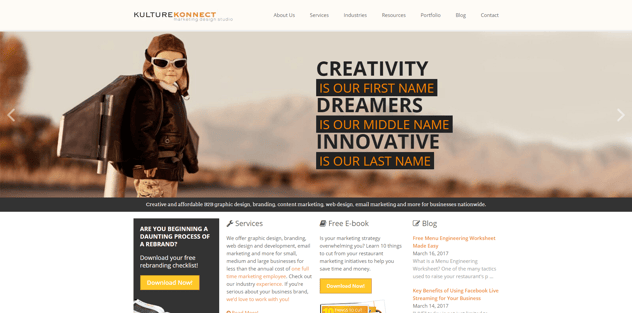 kulture konnect web design