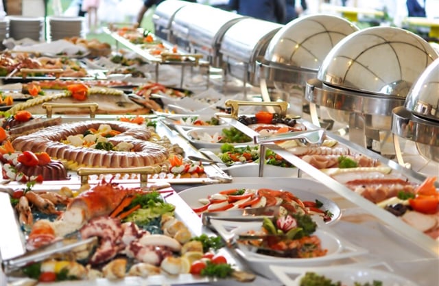 buffet of foods