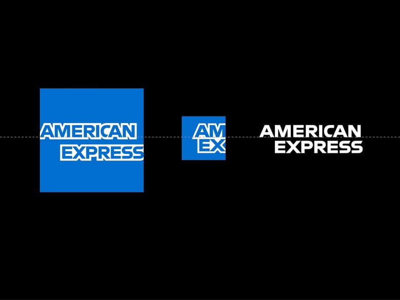 American express in black background