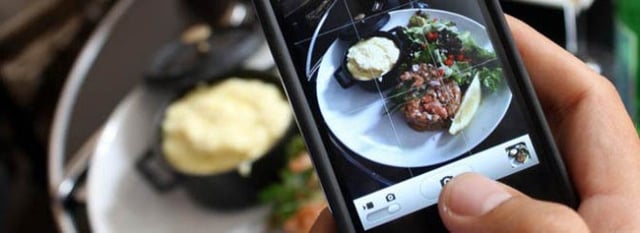 capturing a food image via phone