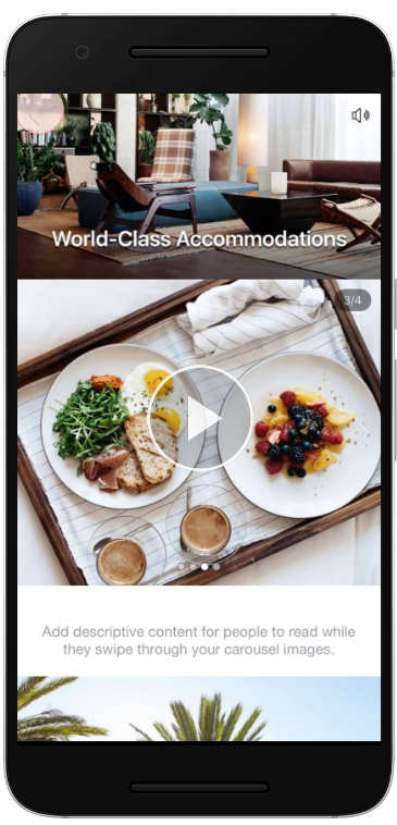 Screenshot of a food table video