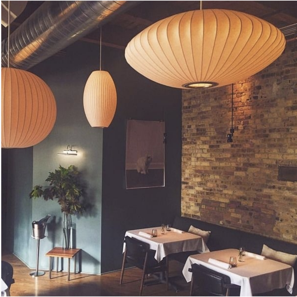 Interior of a fine dining restaurant 