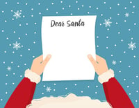 Santa holding a letter
