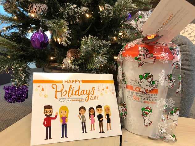 Kulture Konnect's  holiday card and mug