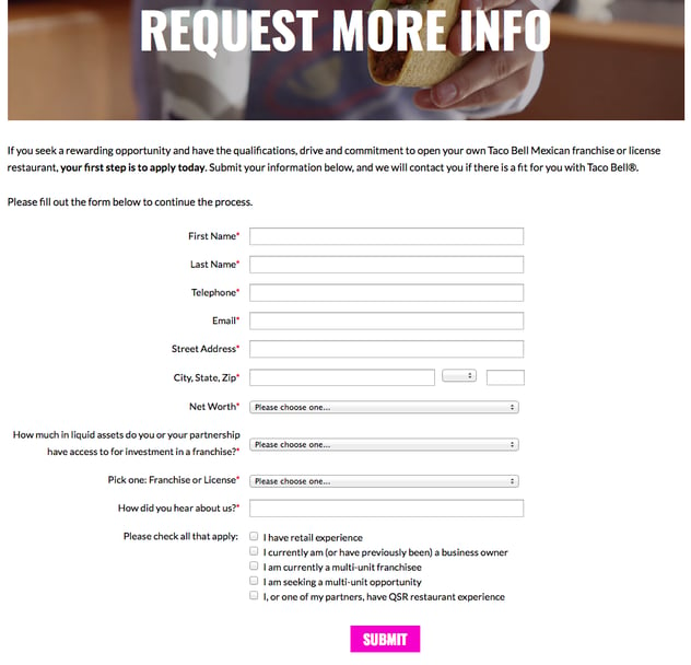 request more info page