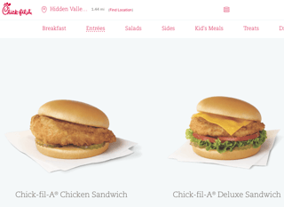 Chick-Fil-A menu