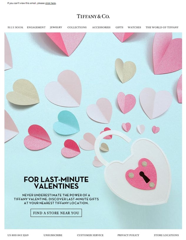 Tiffany & Co. v day last minute promo page