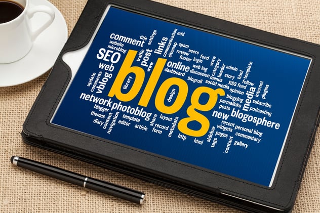 SEO blog on a tablet