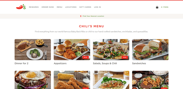 Chili's menu