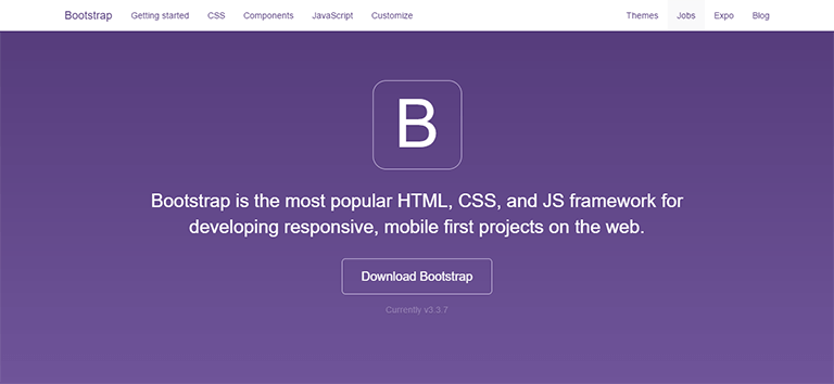 bootstrap homepage