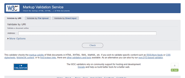 4. W3C Markup Validation Service image