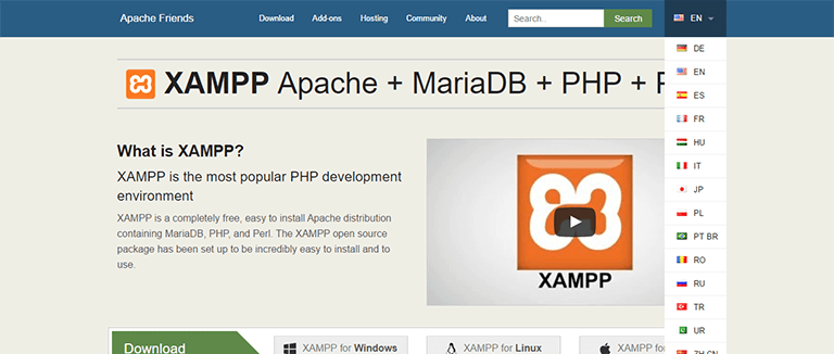 xampp page